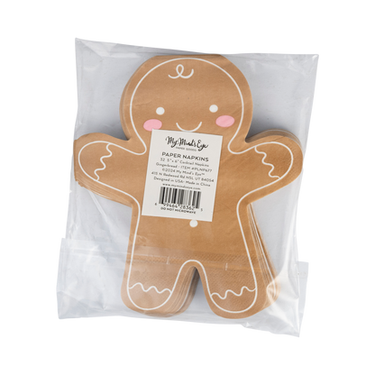 Shaped Ginger Man Guest Towel Napkin - 24 pk