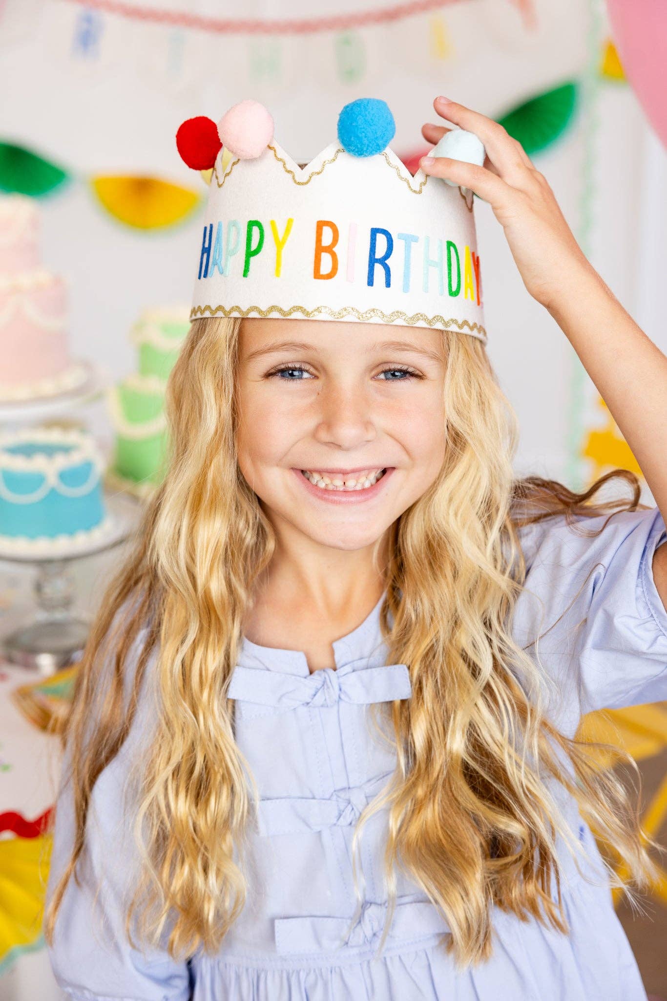 Happy Birthday Felt Crown - 1 pk
