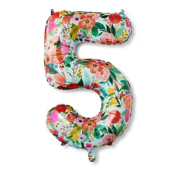 34" Garden floral foil numbers