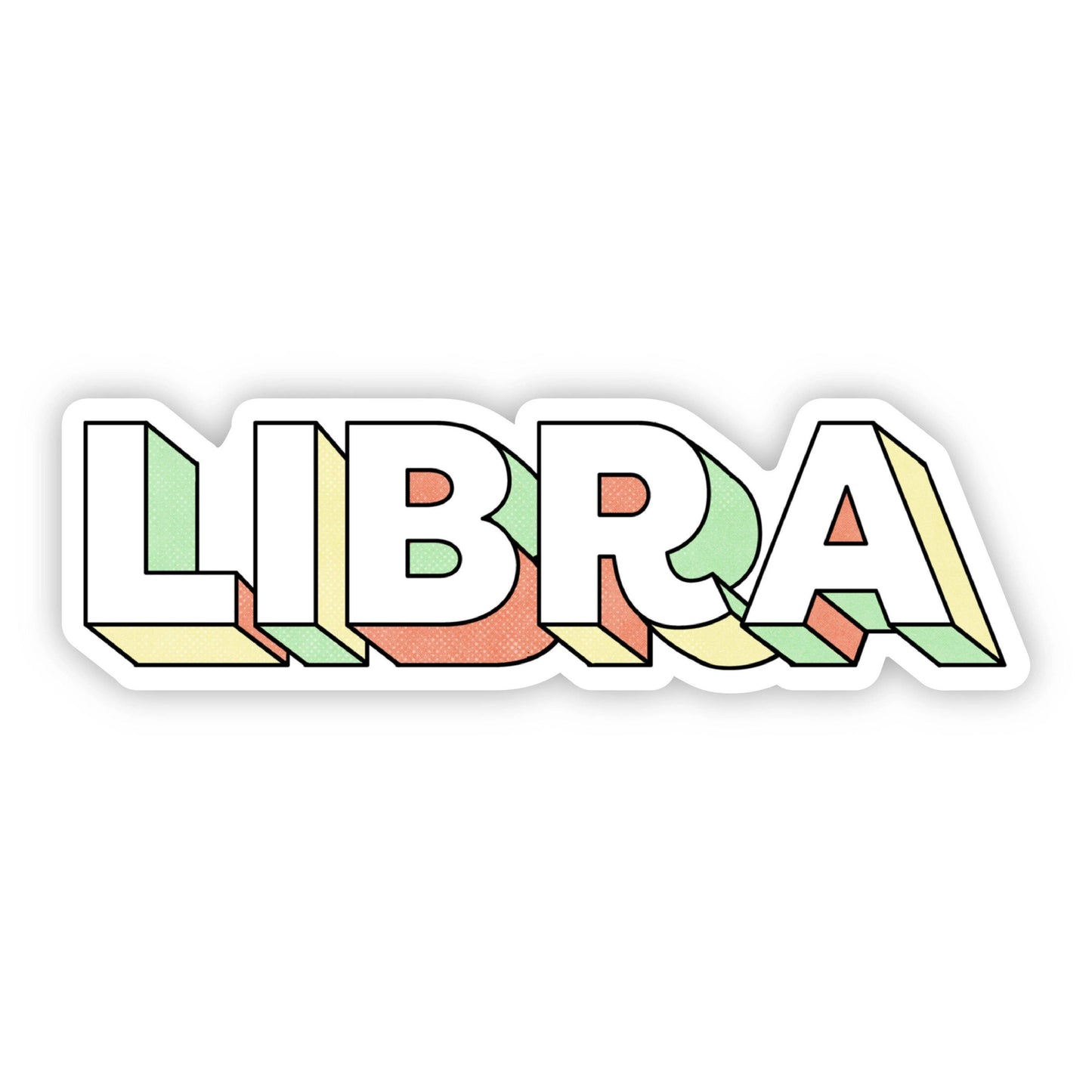 Libra Lettering Zodiac Sticker