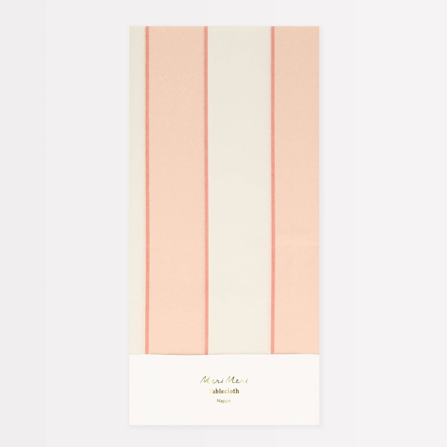 Peach Striped Paper Tablecloth - 1 pk