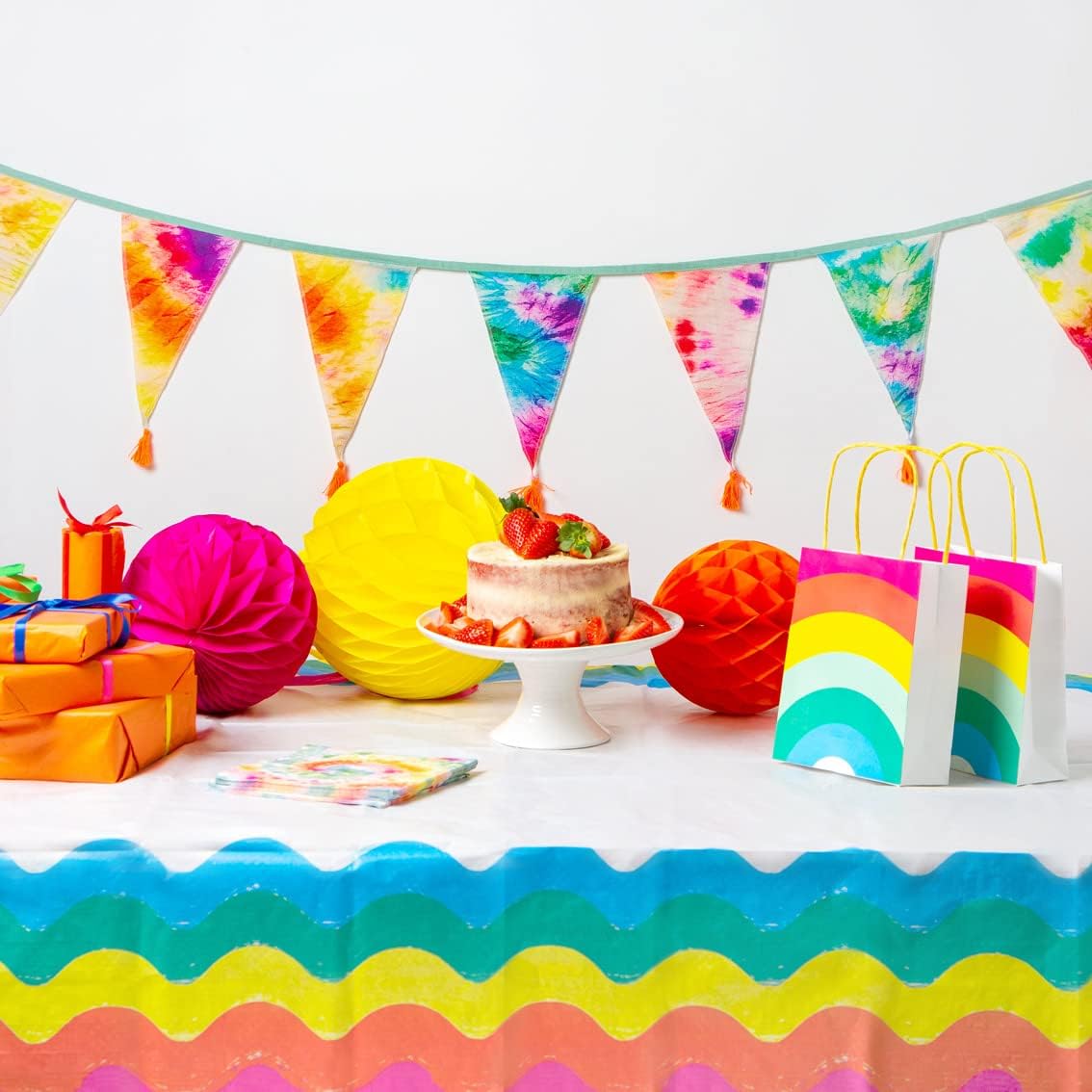 Rainbow Disposable Table Cover