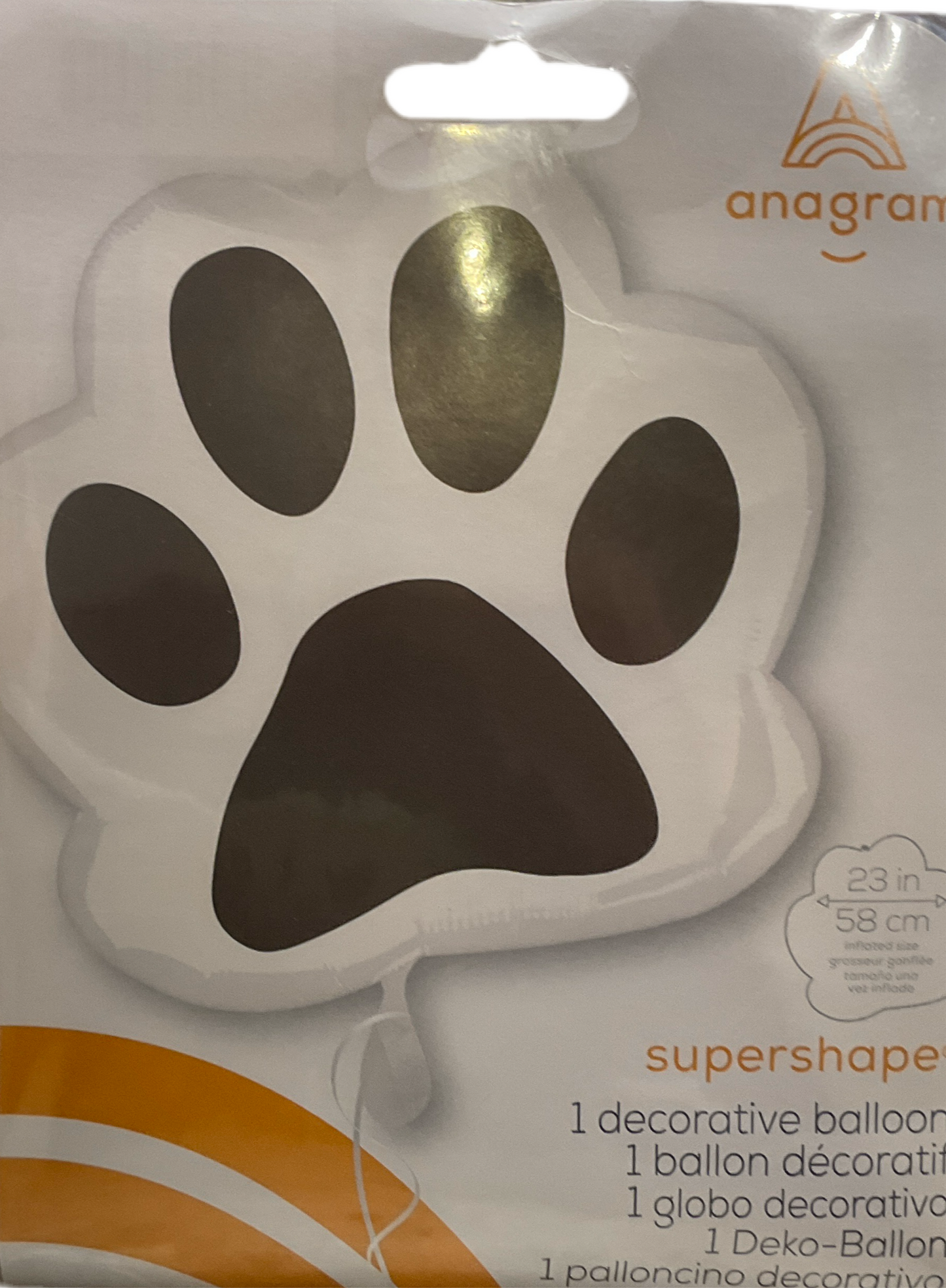 23" Pawsome Party Dog Paw foil Balloon