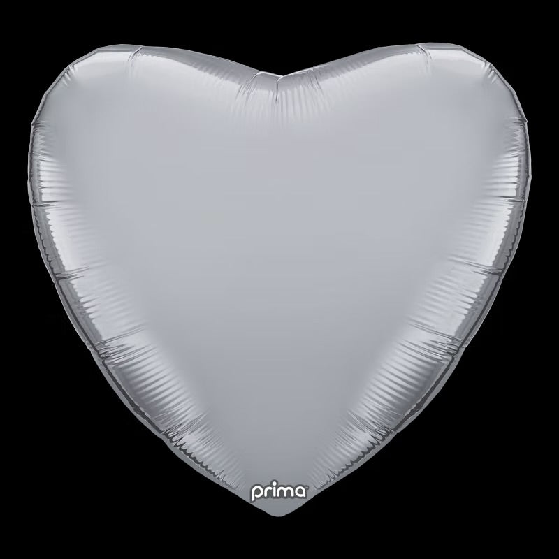32" Prima Silver  foil heart