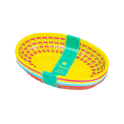 Colorful Plastic Food Baskets - 6 Pk.