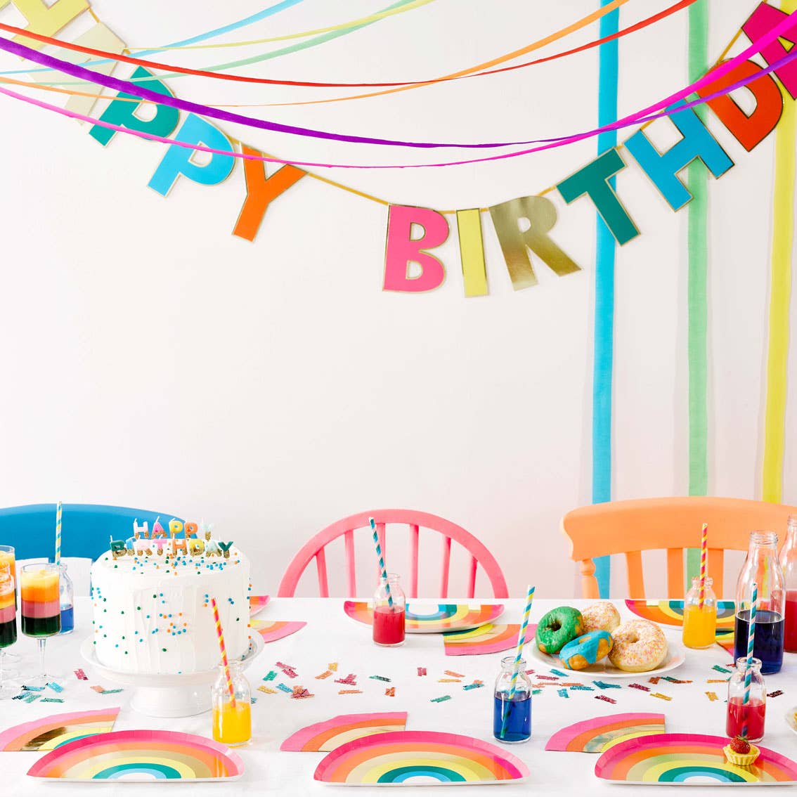 Birthday Brights Rainbow Napkins - 16 Pack