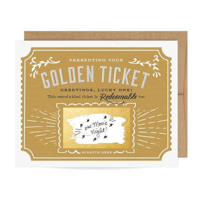 Scratch-off Golden Ticket - Birthday Card