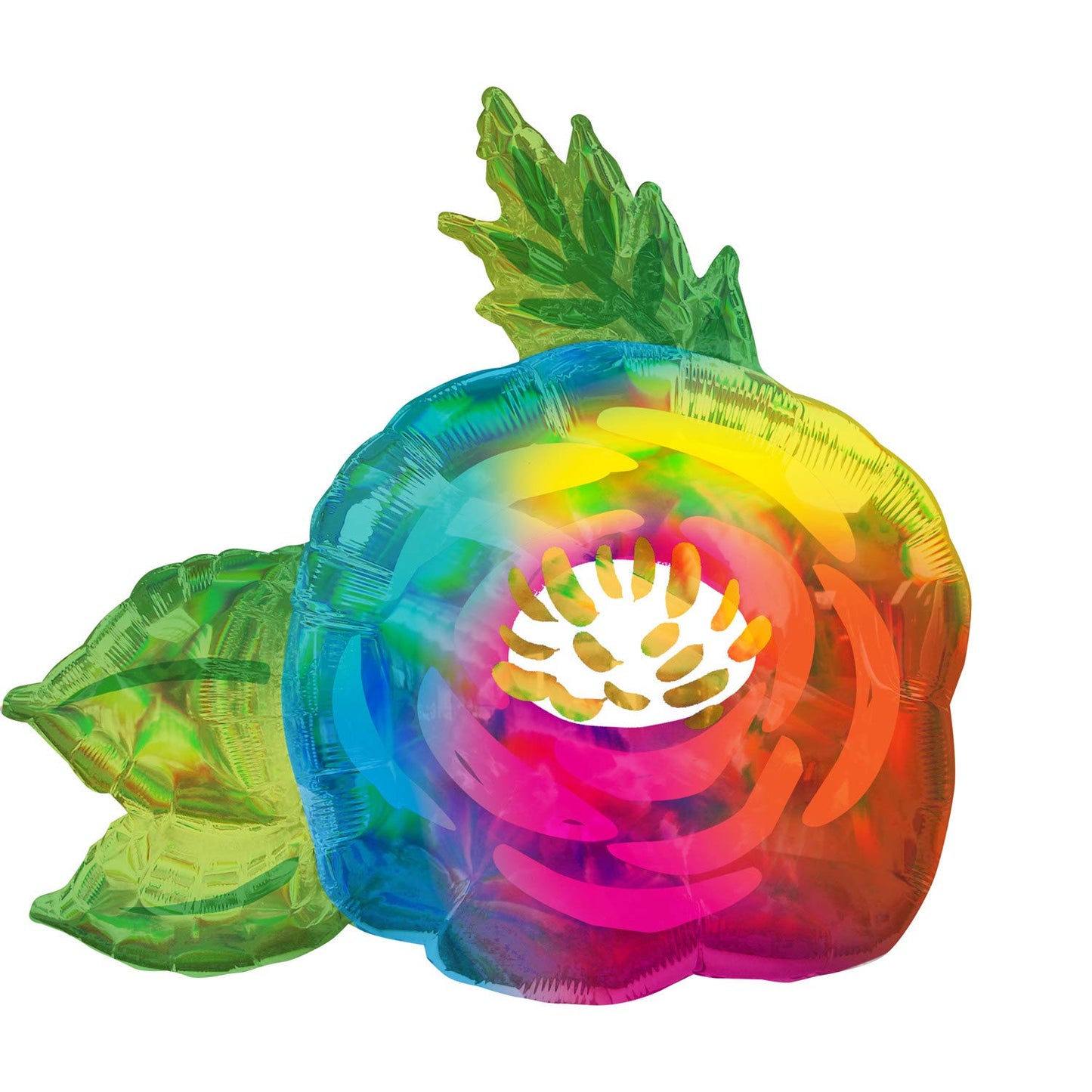 30" iridescent beautiful flower foil balloon