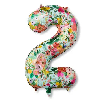 34" Garden floral foil numbers