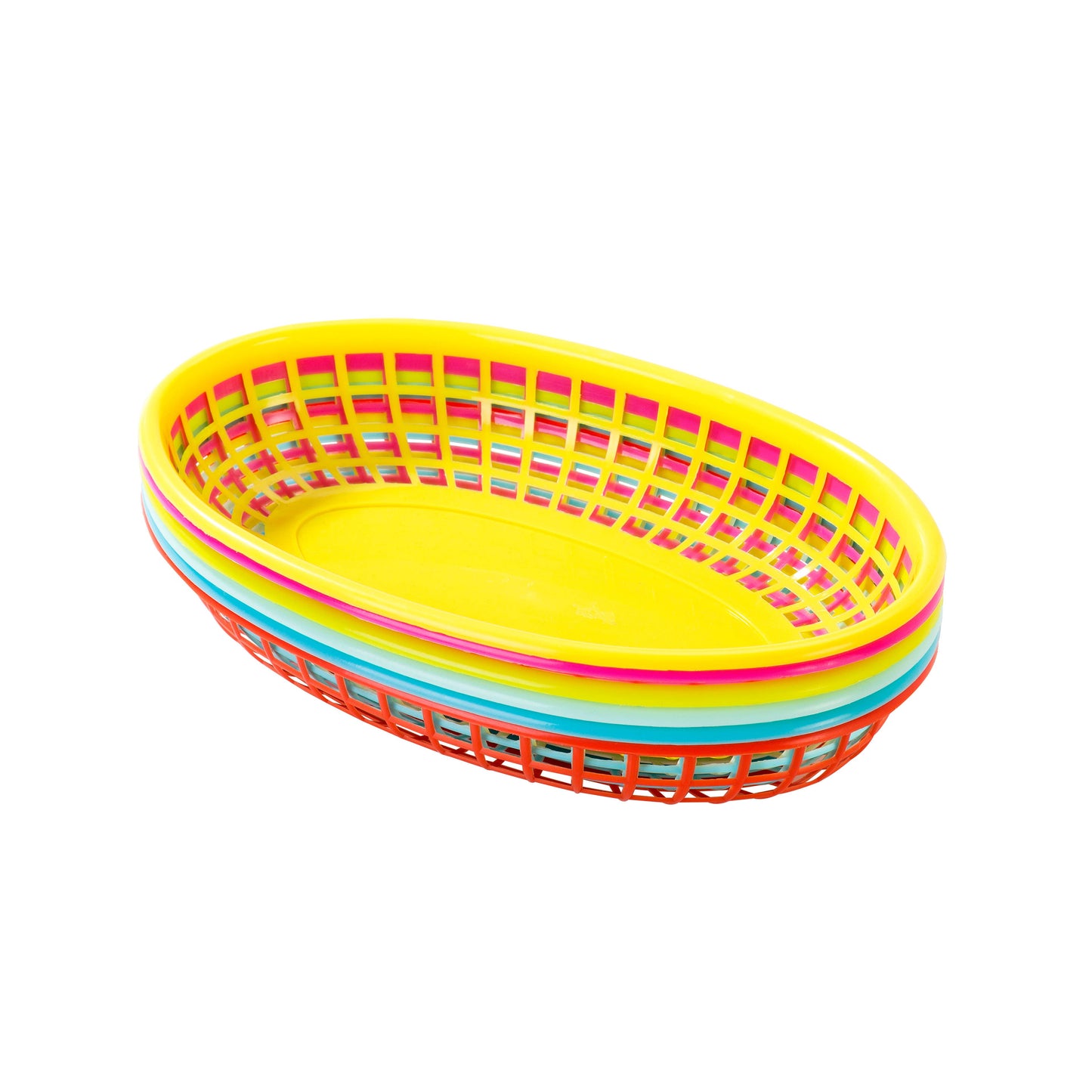 Colorful Plastic Food Baskets - 6 Pk.