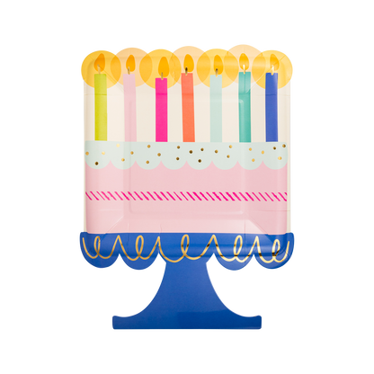 Cake Shaped Paper Plate- 12 pk