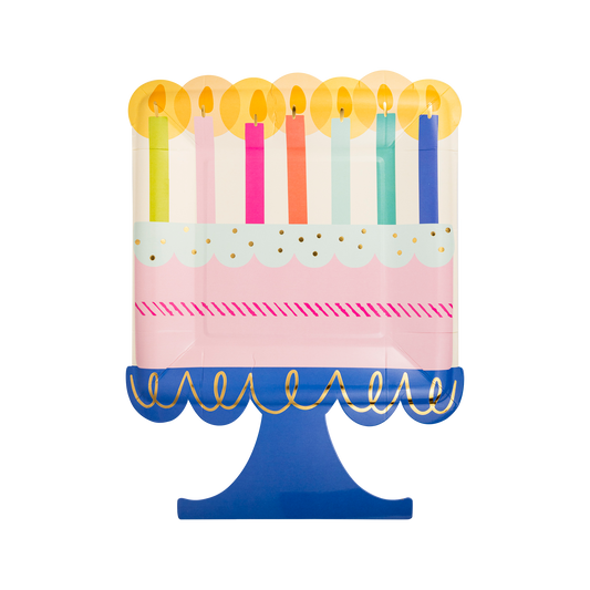 Cake Shaped Paper Plate- 12 pk