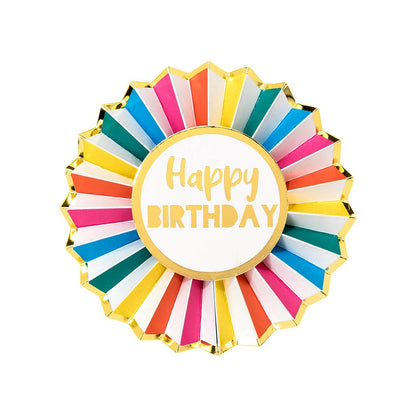 Rainbow Brights Happy Birthday Badge