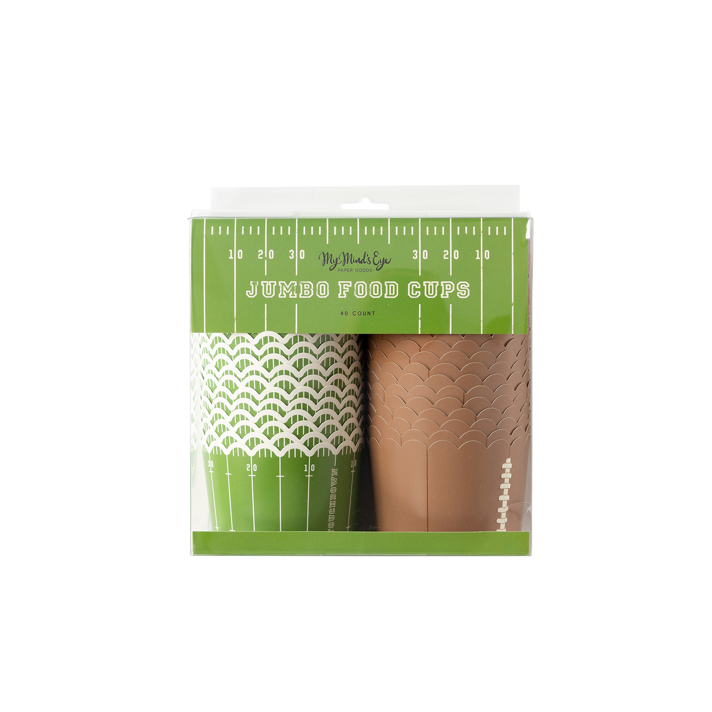 Football Jumbo Baking/Food Cups- 40 pk