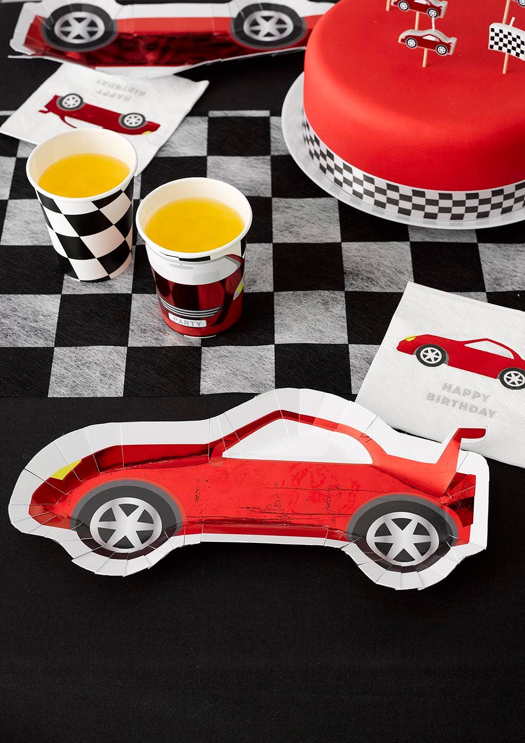 Party Racer Car Paper Cups - 8 Pack