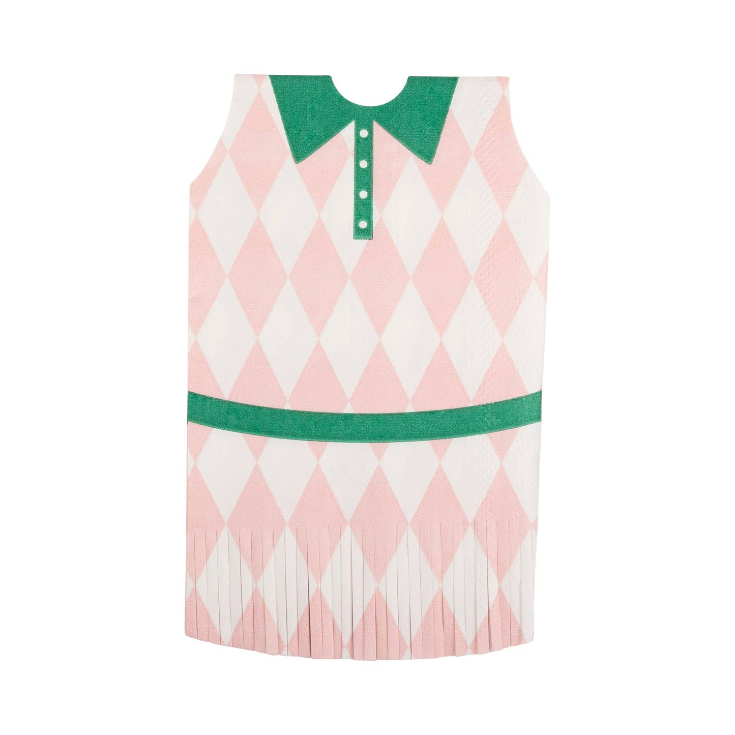 Tennis Dress Fringed Napkin 2 designs - 24 pk