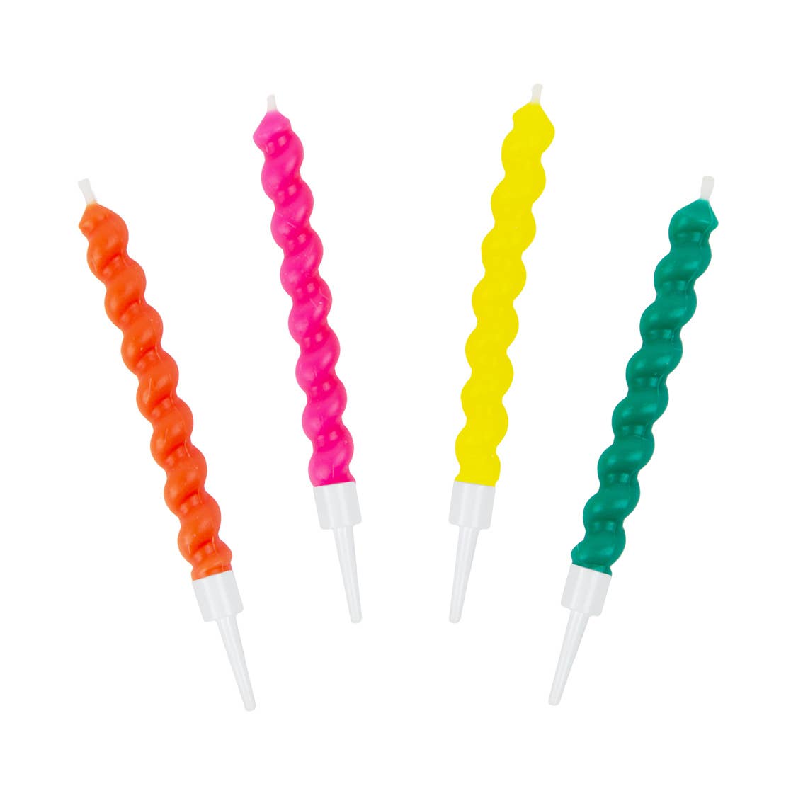 Twisted Rainbow Birthday Candles - 8 Pack