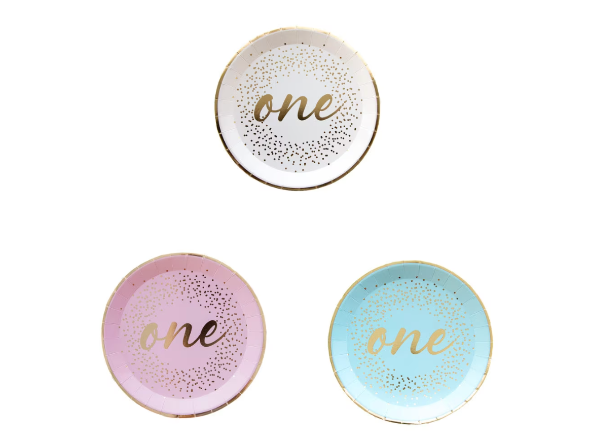 Onederland blue Dessert Plates - 8 Pk.