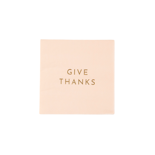 GIVE THANKS COCKTAIL NAPKINS - 20 pk