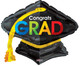 28" Grad Cap Shape Balloon with helium