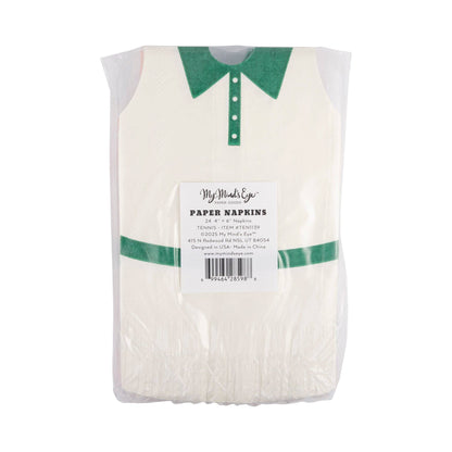 Tennis Dress Fringed Napkin 2 designs - 24 pk