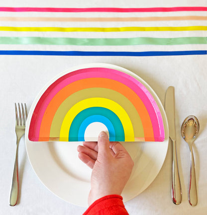 Rainbow Party Plates - 12 Pack