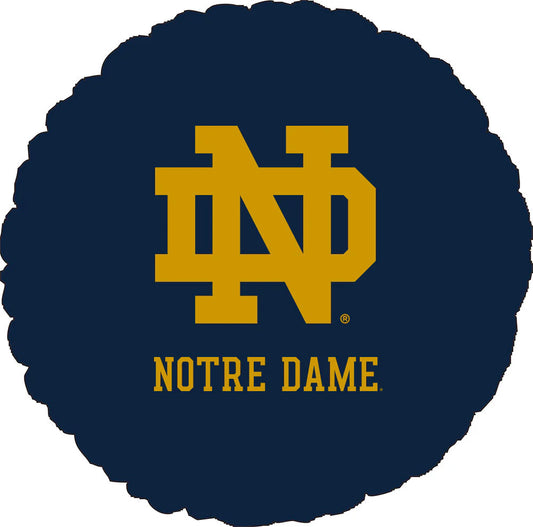 18" University of Notre Dame foil balloon with helium