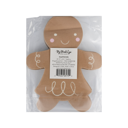 Gingerbread Girl Napkin - 24 pk