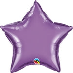 18" qualatex chrome purple foil star