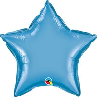 18" qualatex chrome blue foil star