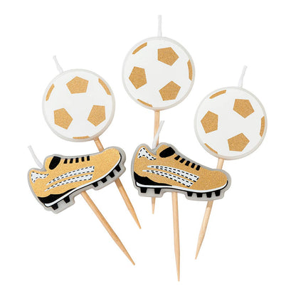 Party Champions Soccer Shaped Candles - 5 Pack