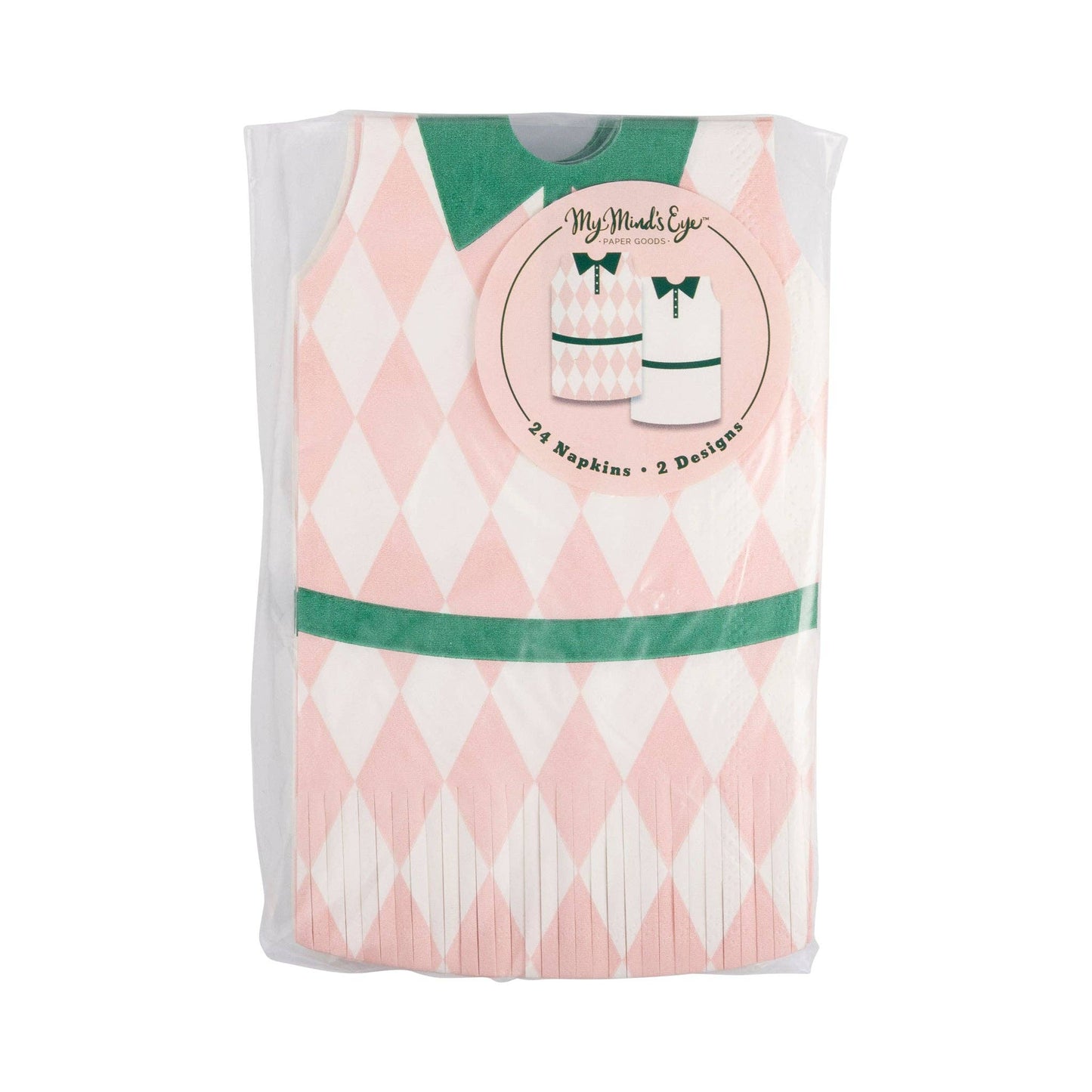 Tennis Dress Fringed Napkin 2 designs - 24 pk