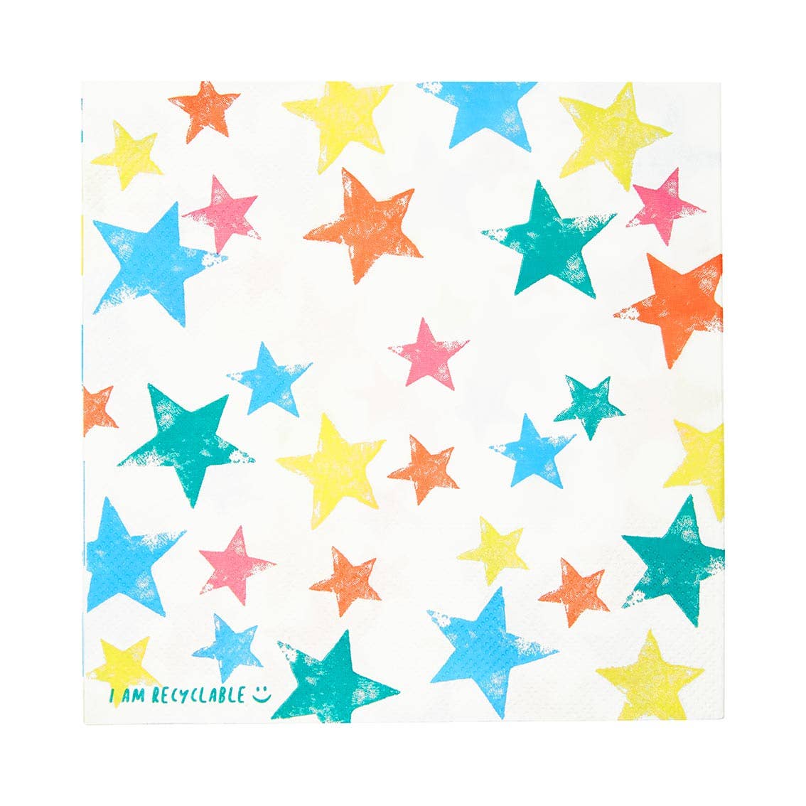 Birthday Rainbow Star Napkin, Eco-Friendly - 20 Pack