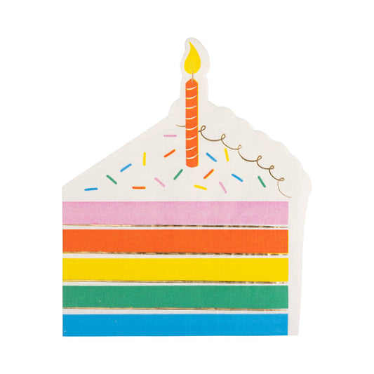 Cake Shaped Dinner Napkin - 18 pk