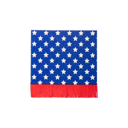 Stars and Fringe Paper Cocktail Napkin - 24 pk