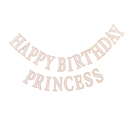 Princess Happy Birthday Banner - 1 pk