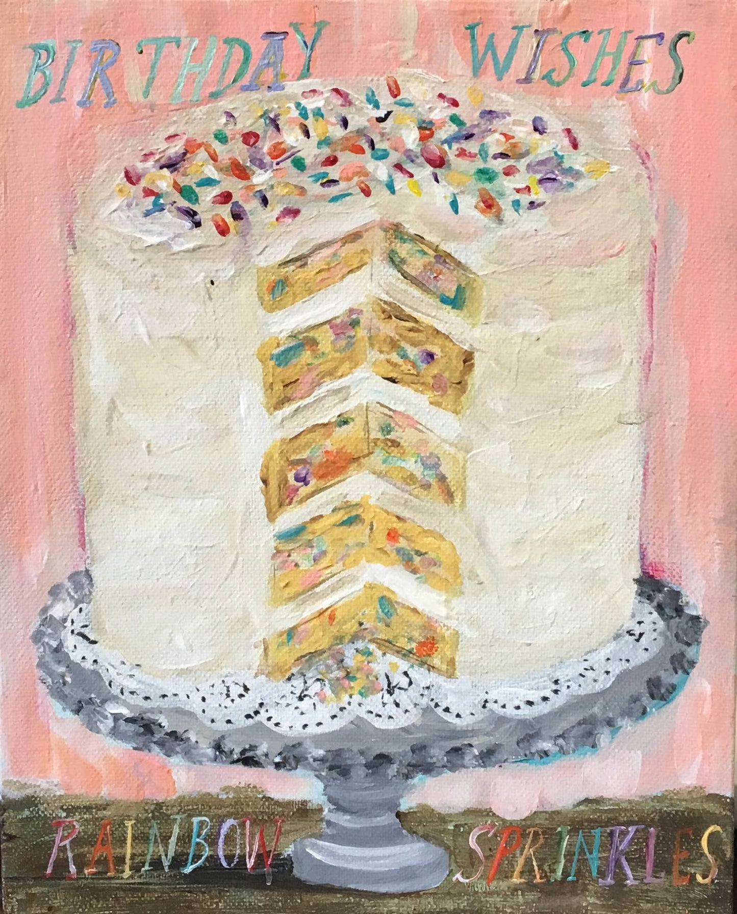 Kelly's Confetti Cake Greeting Card