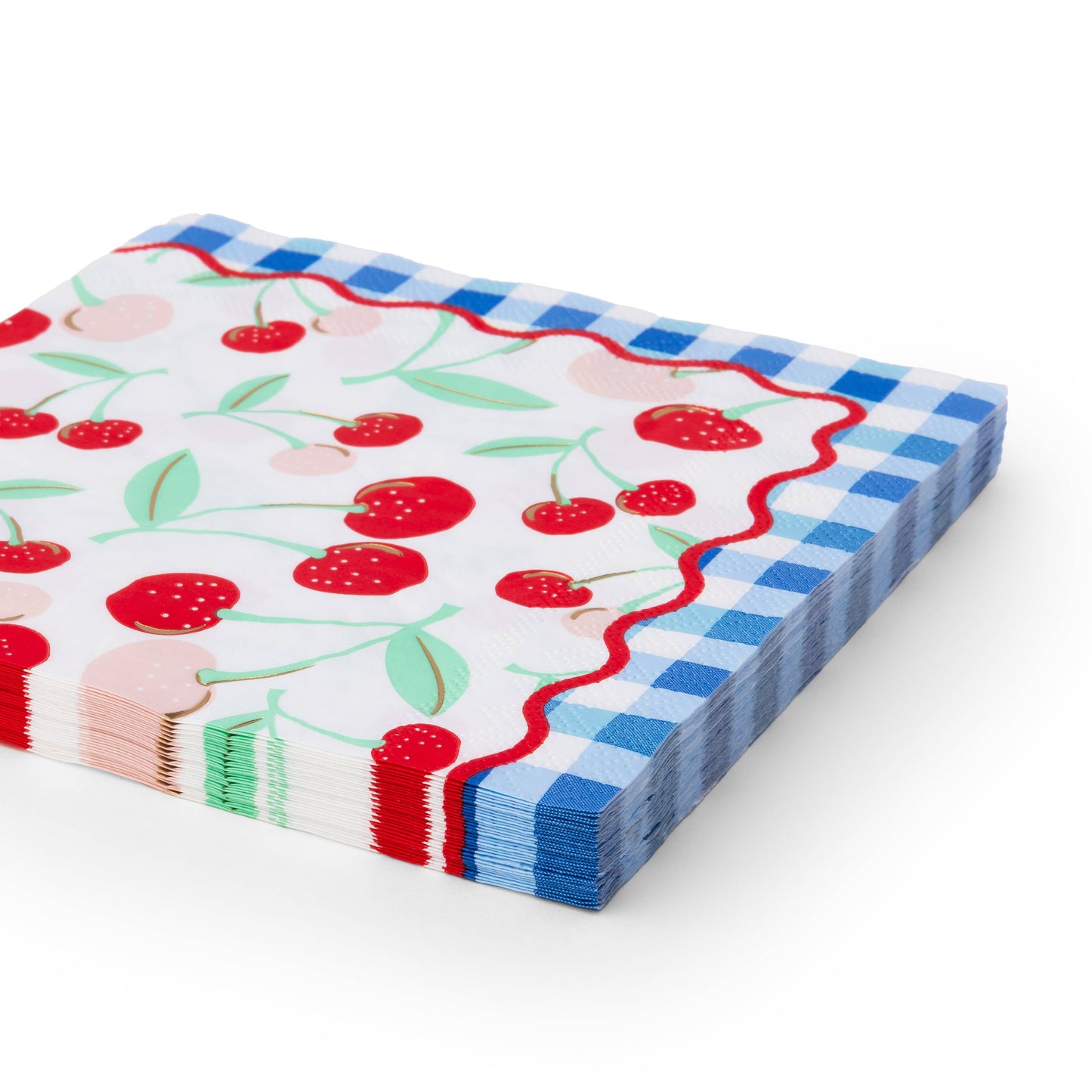 CHERRY PIE GINGHAM LARGE NAPKINS - 20 pk