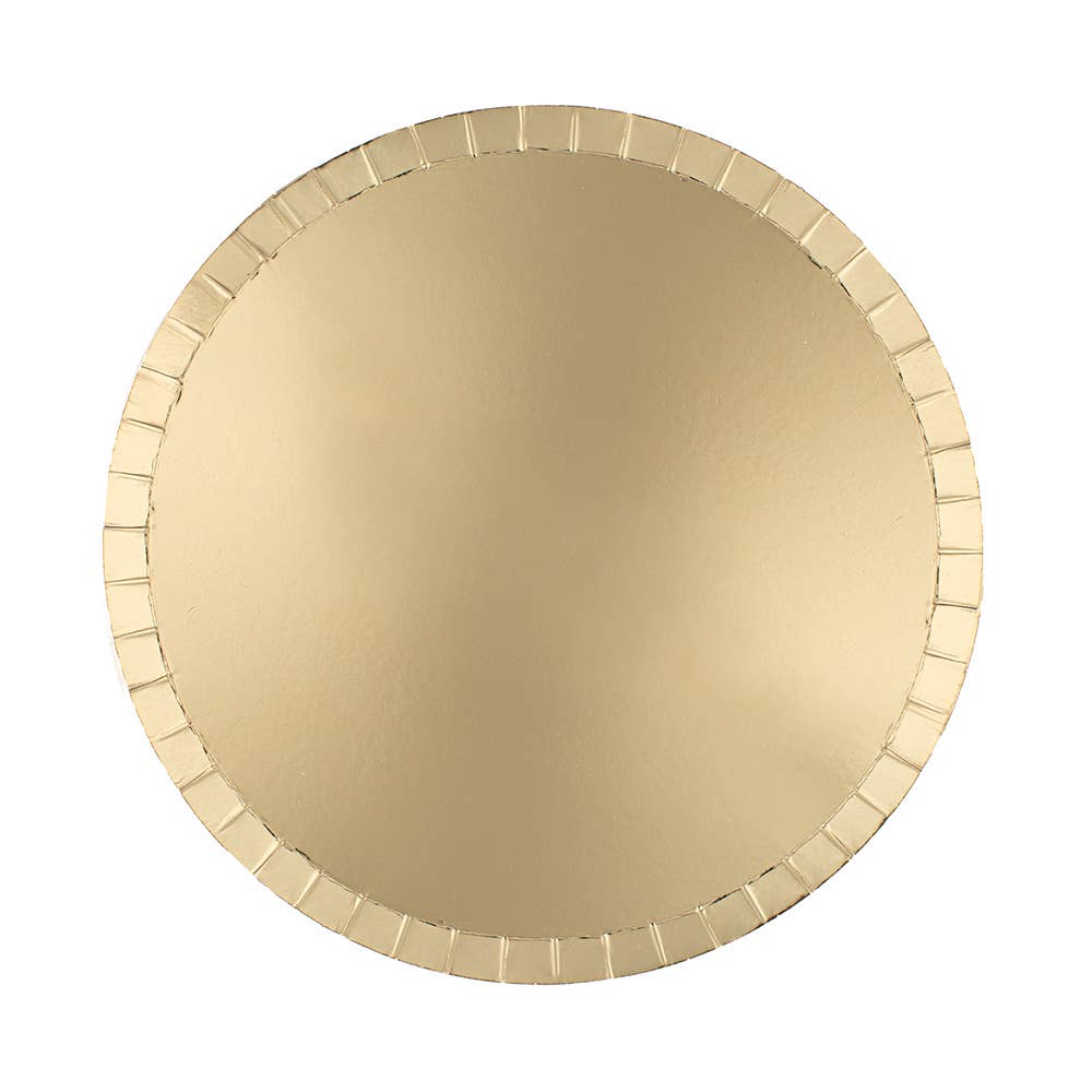 Gold gild Collection Metallic Dinner Plates - 8 Pk.