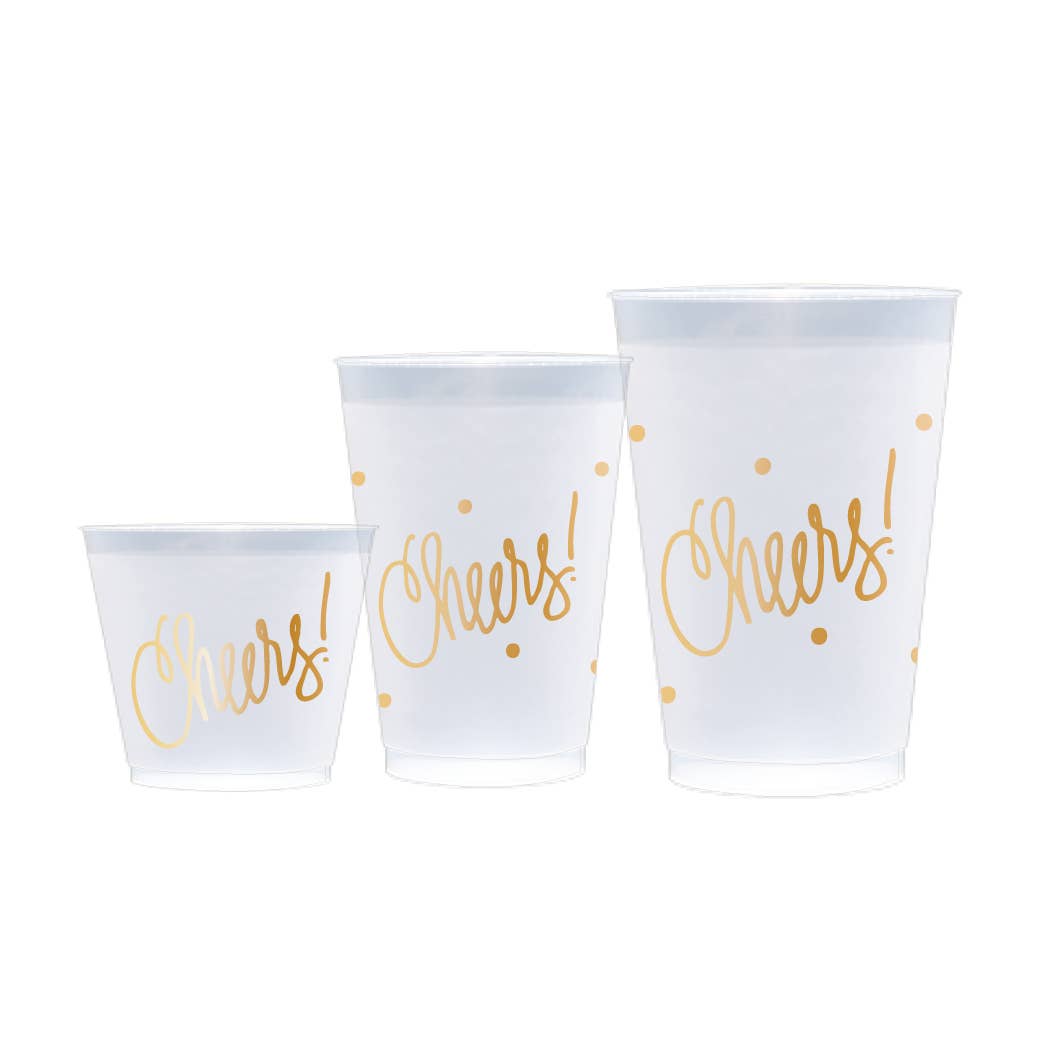 Cheers! | Frosted Cups (3 sizes): 12 Ounce