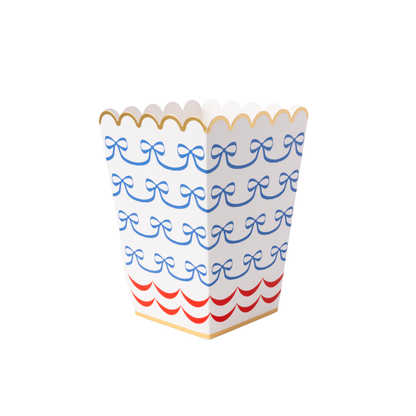 4TH OF JULY BOW FLAG POPCORN BOXES - 8 pk