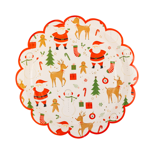 Santa Icons Plate - 8 pk