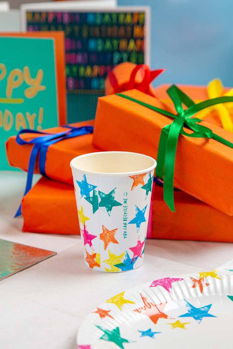 Birthday Brights Star, Home Recyclable Paper Cup - 8 pk.