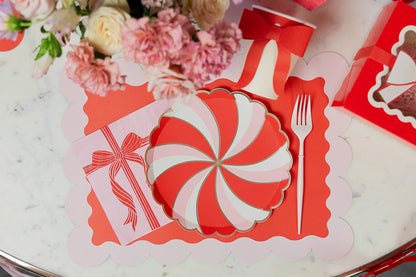 RED & PINK PRESENT LARGE NAPKINS - 20 pk