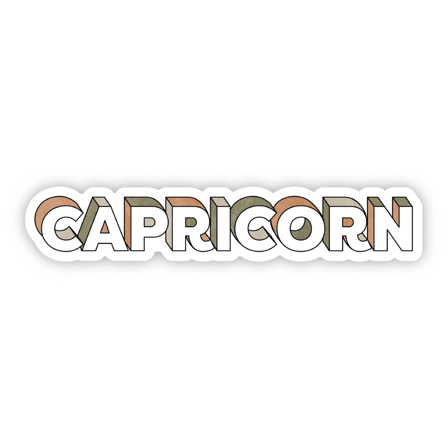 Capricorn Lettering Zodiac Sticker