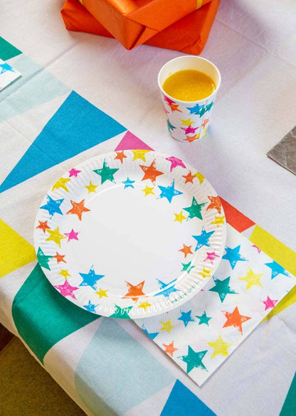 Birthday Rainbow Star Napkin, Eco-Friendly - 20 Pack