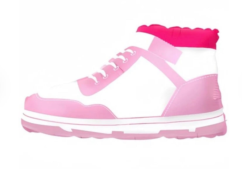 18" pink sneakers foil balloon