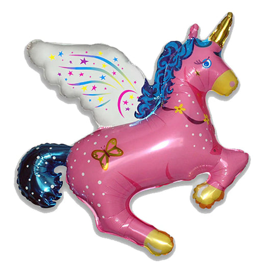 44” Magic Unicorn - Fuschia foil balloon