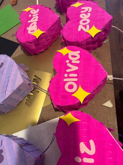 PRE-ORDER Sparkling Heart emoji pinatas!