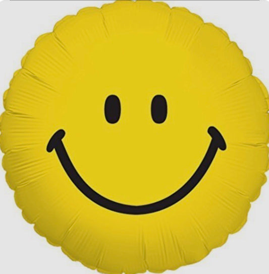 18” happy face foil balloon